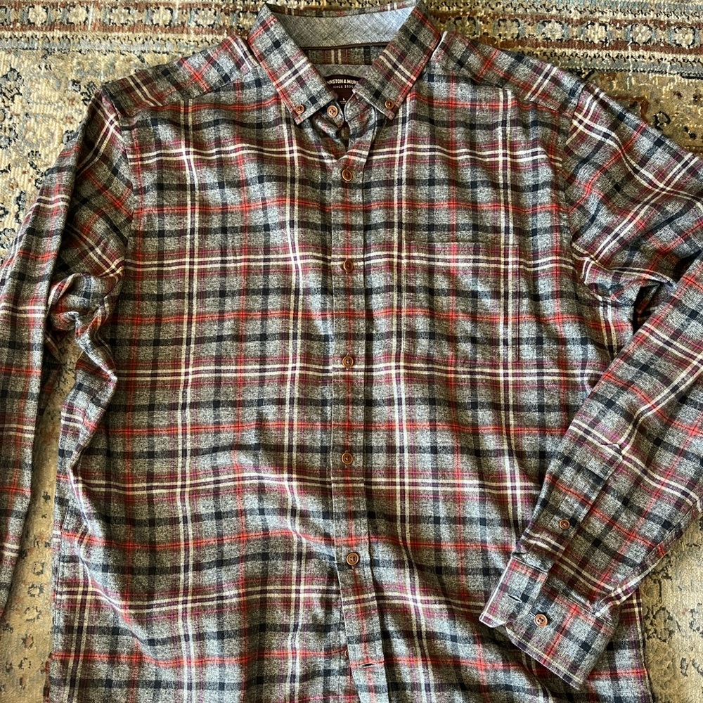 Johnston and Murphy plaid shirt